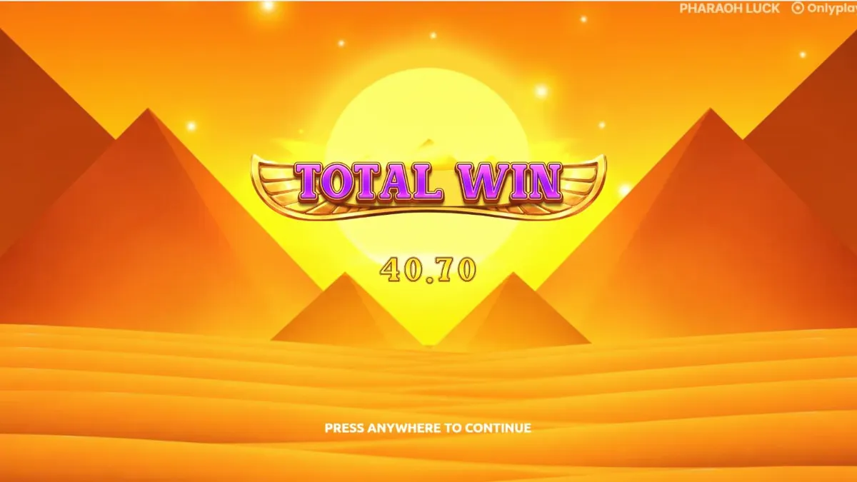 Interface do slot Pharaoh Luck com tema egípcio