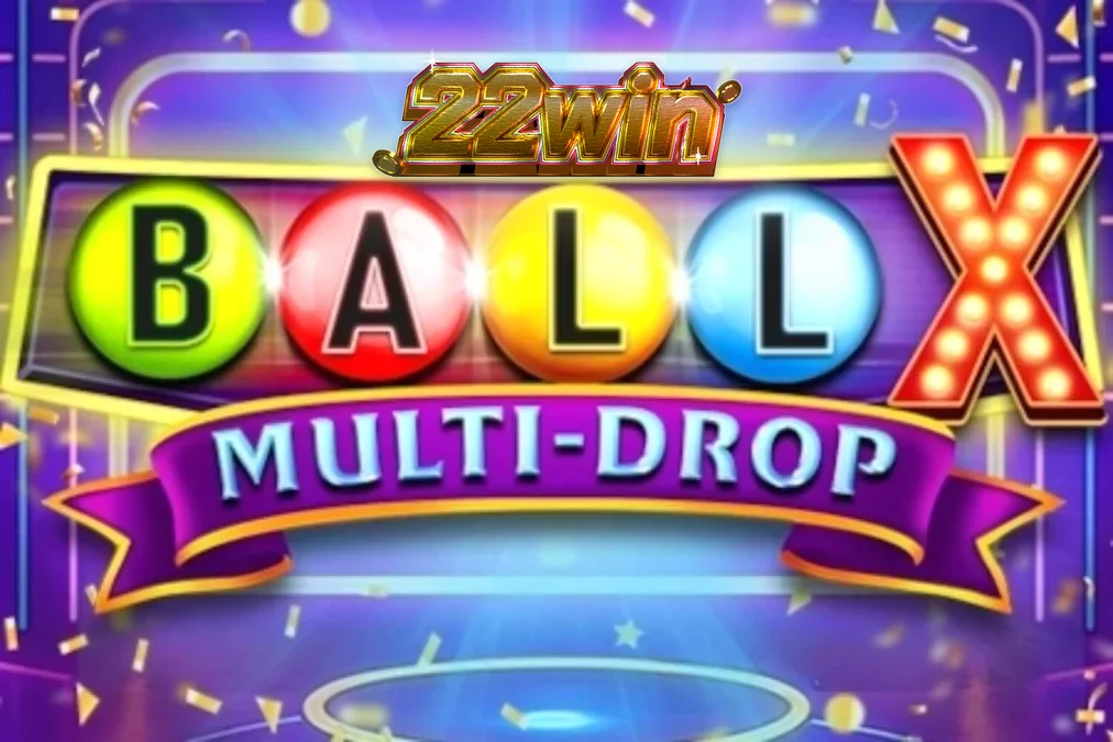 Interface vibrante do slot Ball X Multi-Drop com luzes neon e símbolos de frutas